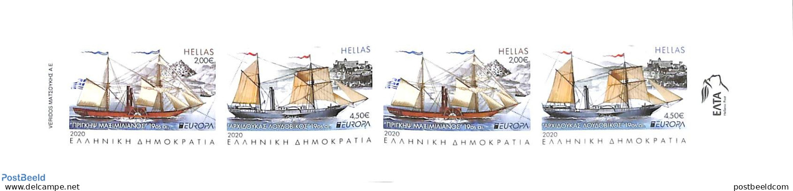Greece 2020 Europa, old postal roads booklet, Mint NH, History - Transport - Europa (cept) - Post - Stamp Booklets - S..