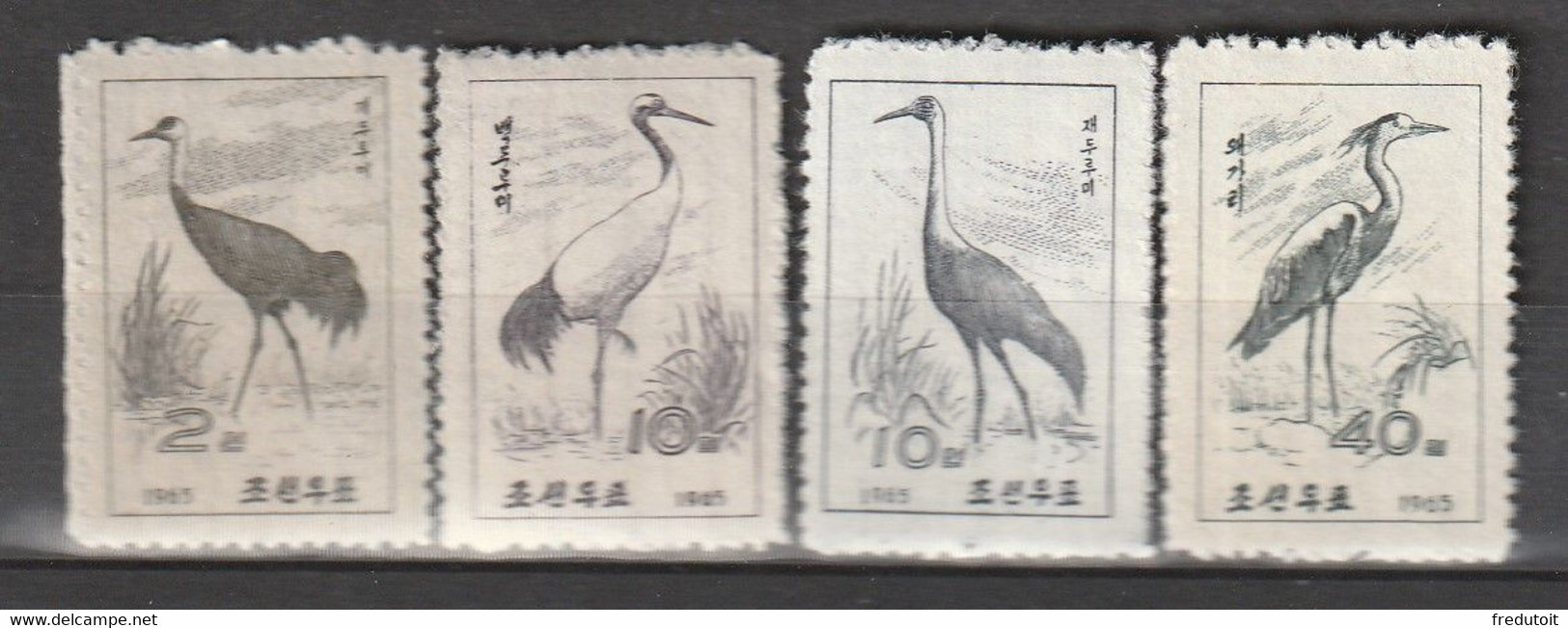 COREE Du NORD - N°627/30 ** (1965) Oiseaux : Echassiers - Corée Du Nord