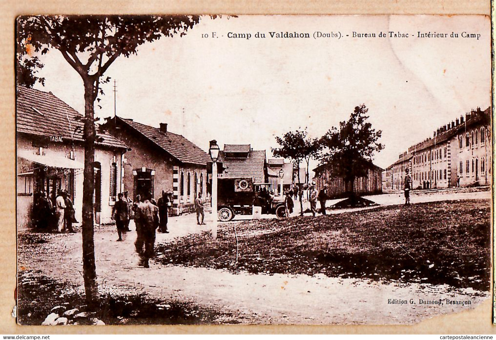 28156 / 25-Doubs CAMP Du VALDAHON BUREAU De TABAC Interieur Du Camp Ed DUMONT N°10F ( ! ETAT) - Autres & Non Classés