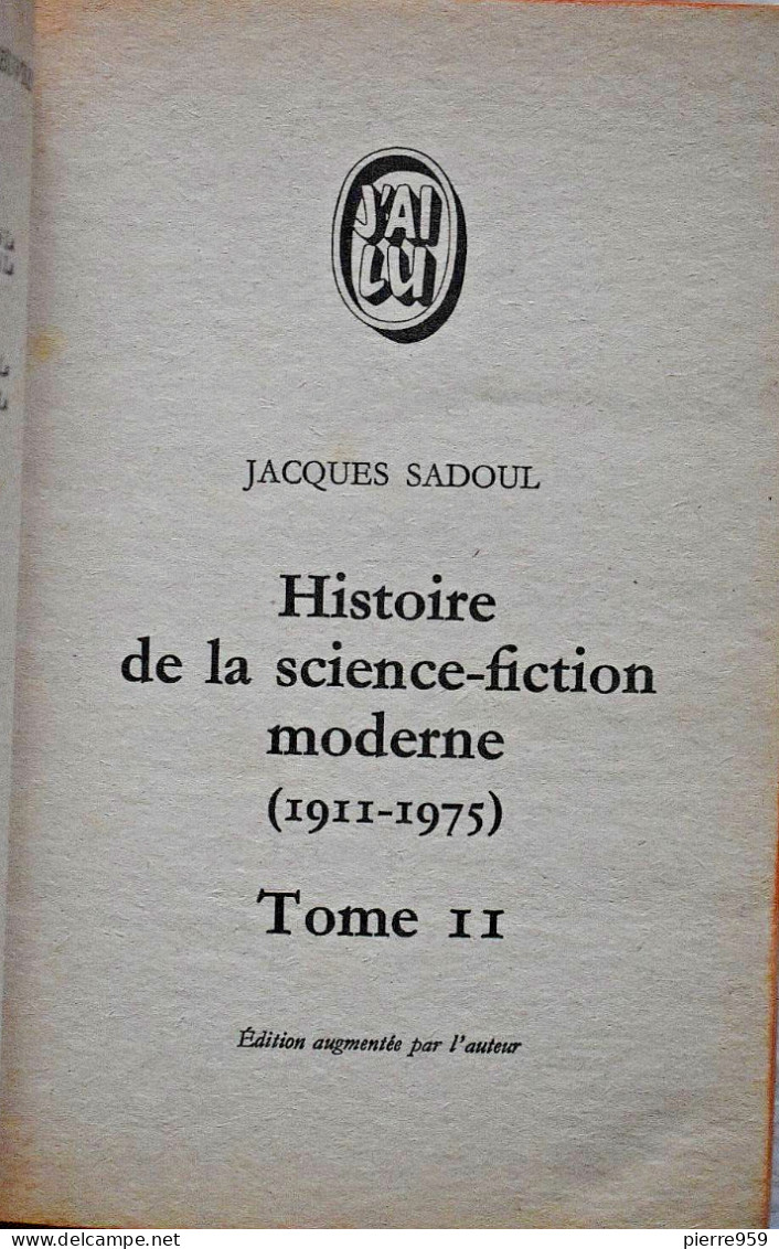 Histoire de la science fiction moderne 2 - Jacques Sadoul