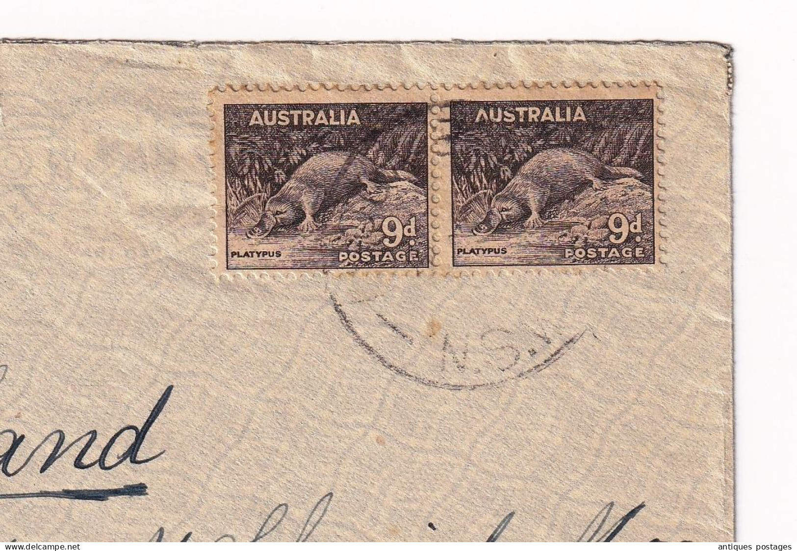 Australia  1936 Australie Sydney New South Wales Ornithorynque Platypus Zurich Switzerland - Briefe U. Dokumente