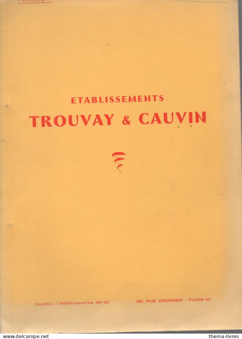 Paris , Catalogue Pièces Mécanique  TROUVAY ET CAUCIN Joints   (CAT7206) - Publicités