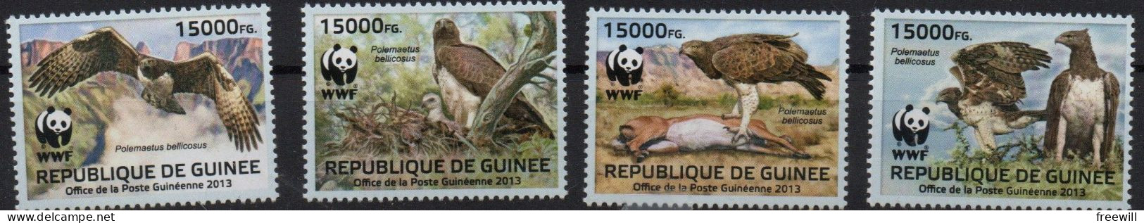 Guinée, Guinea  Espèces Menacées- Endangered Animals 2013 WWF  XXX - Guinée (1958-...)
