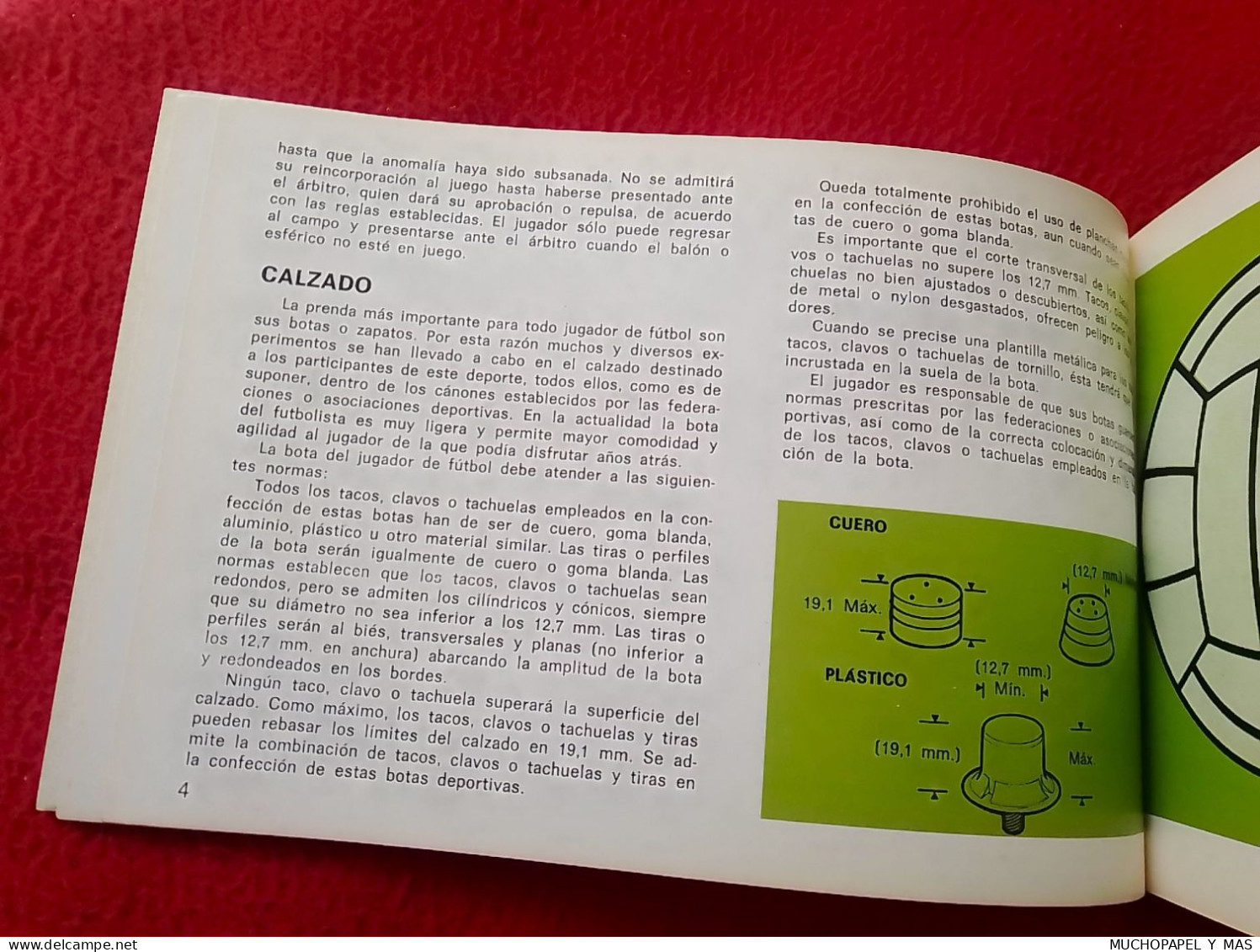 ANTIGUO LIBRO FÚTBOL CONOZCA EL JUEGO EDICIONES AURA 1976 SOCCER FOOTBALL CALCIO KNOW THE GAME...FUSSBALL FUTEBOL..SPORT - Andere & Zonder Classificatie