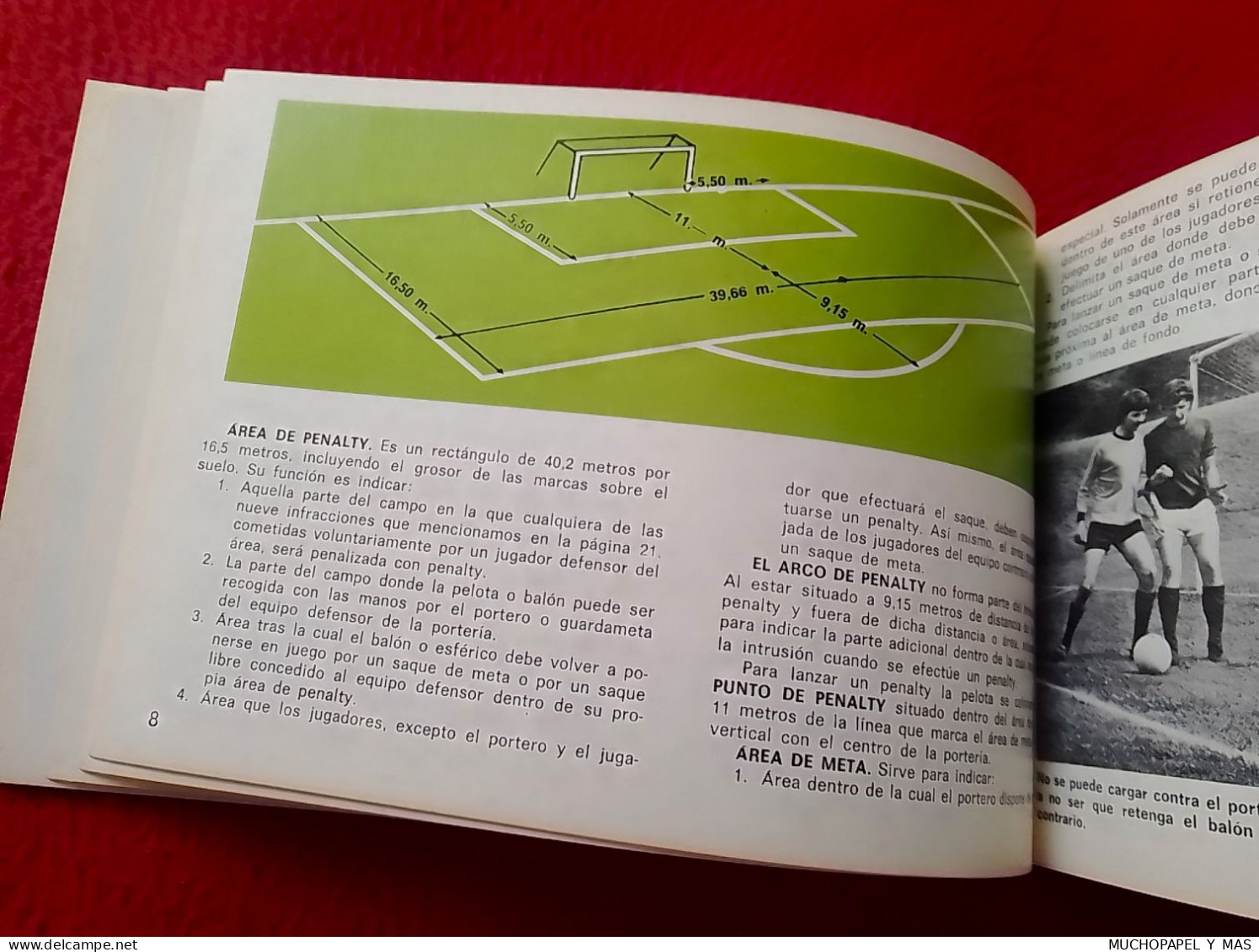 ANTIGUO LIBRO FÚTBOL CONOZCA EL JUEGO EDICIONES AURA 1976 SOCCER FOOTBALL CALCIO KNOW THE GAME...FUSSBALL FUTEBOL..SPORT