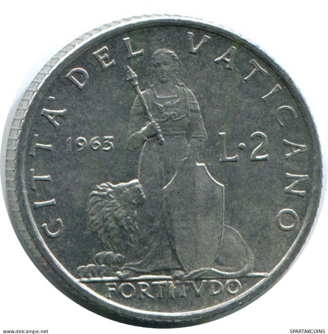 2 LIRE 1963 VATICAN Coin Paul VI (1963-1978) #AH378.13.U.A