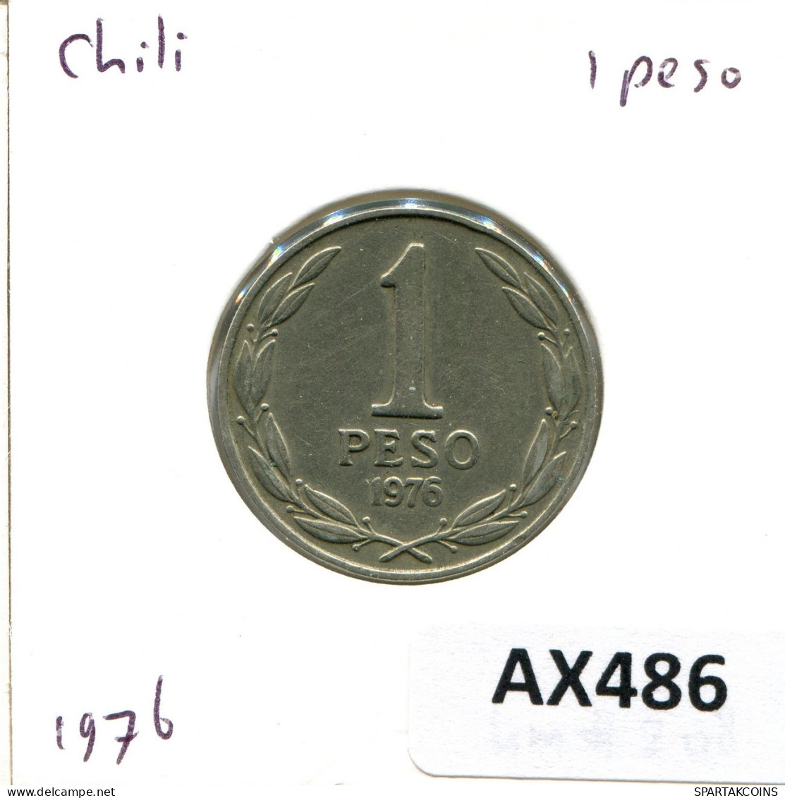 1 PESO 1976 CHILE Coin #AX486.U.A