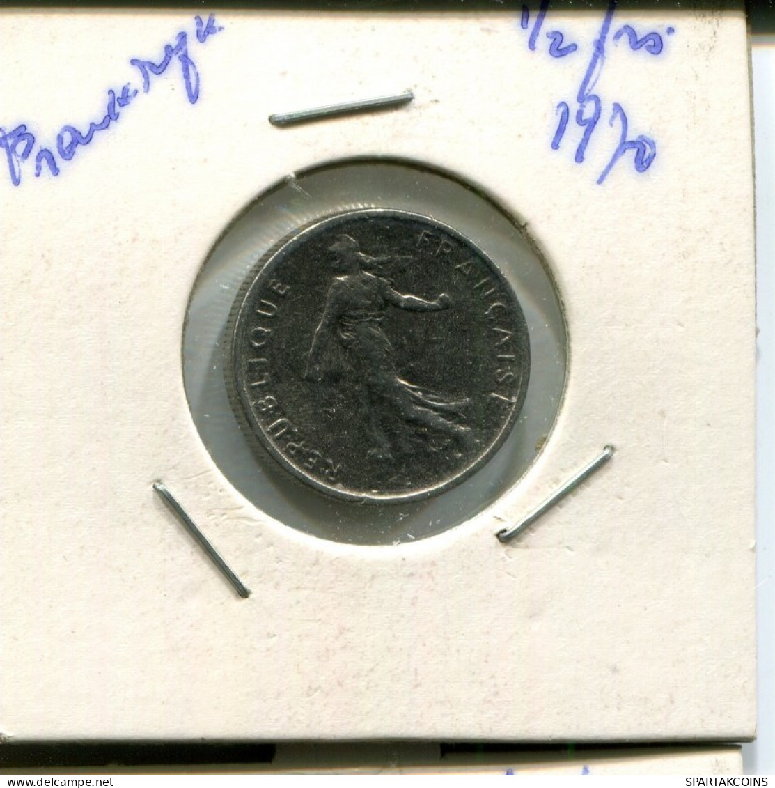 1/2 FRANC 1970 FRANCIA FRANCE Moneda #AN912.E.A