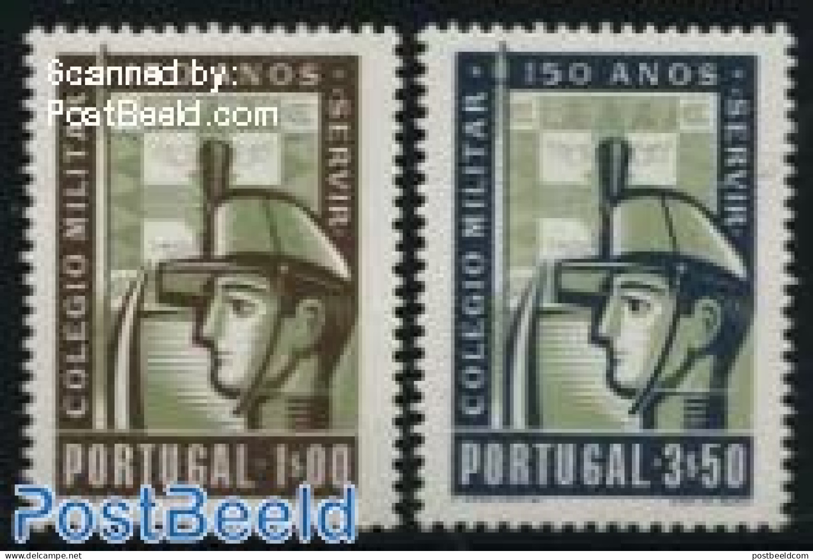 Portugal 1954 Military School 2v, Mint NH, History - Science - Militarism - Education - Neufs