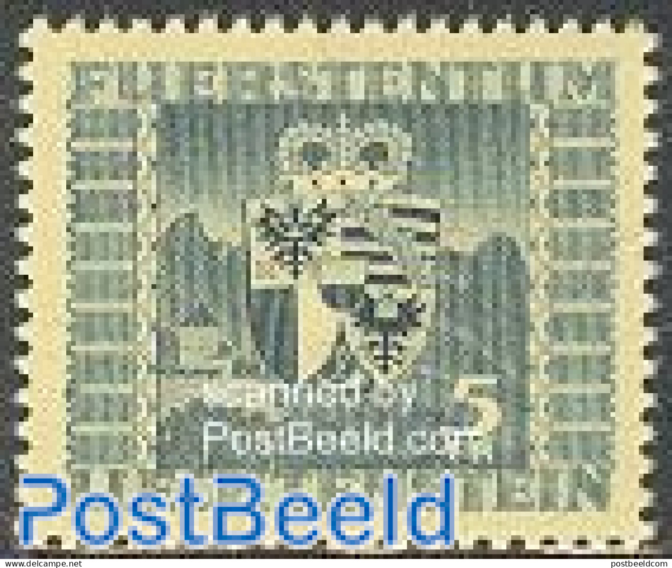 Liechtenstein 1945 Definitive, Nat. Arm 1v, Mint NH, History - Coat Of Arms - Neufs