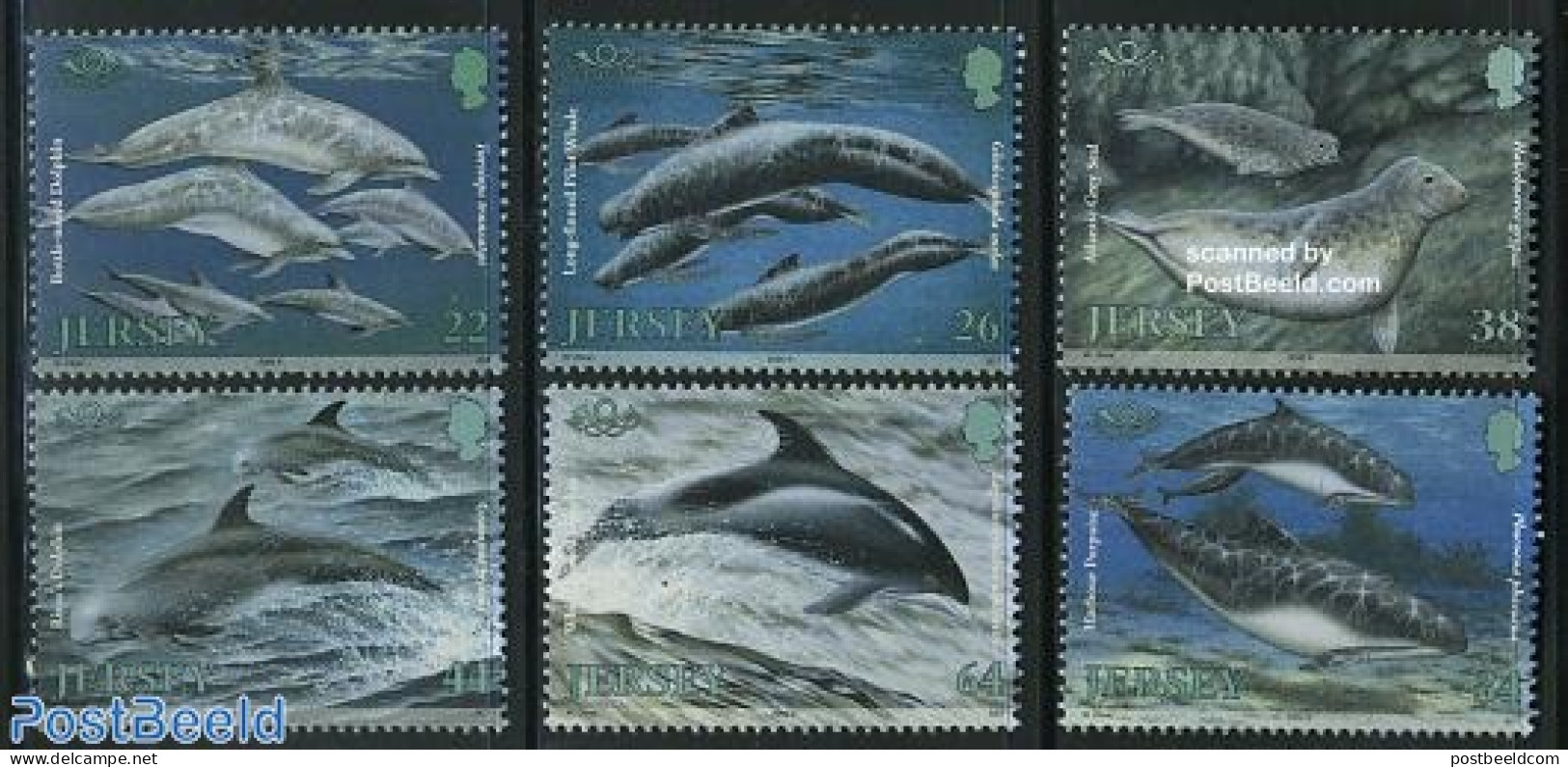Jersey 2000 Environment, Sea Mammals 6v, Mint NH, Nature - Environment - Sea Mammals - Protection De L'environnement & Climat