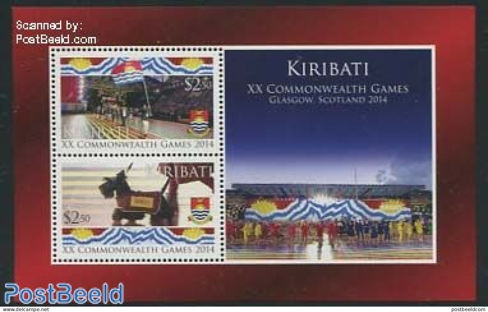 Kiribati 2014 Commonwealth Games S/s, Mint NH, Nature - Sport - Dogs - Sport (other And Mixed) - Kiribati (1979-...)