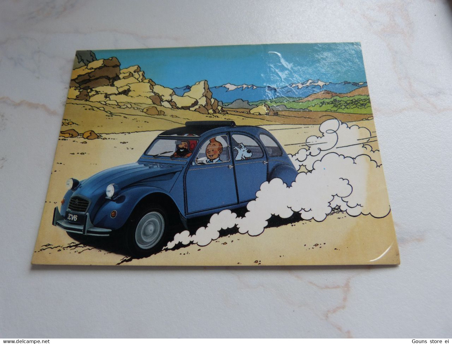BC29-22 Cpsm Hergé Tintin Milou Citroën 2CV