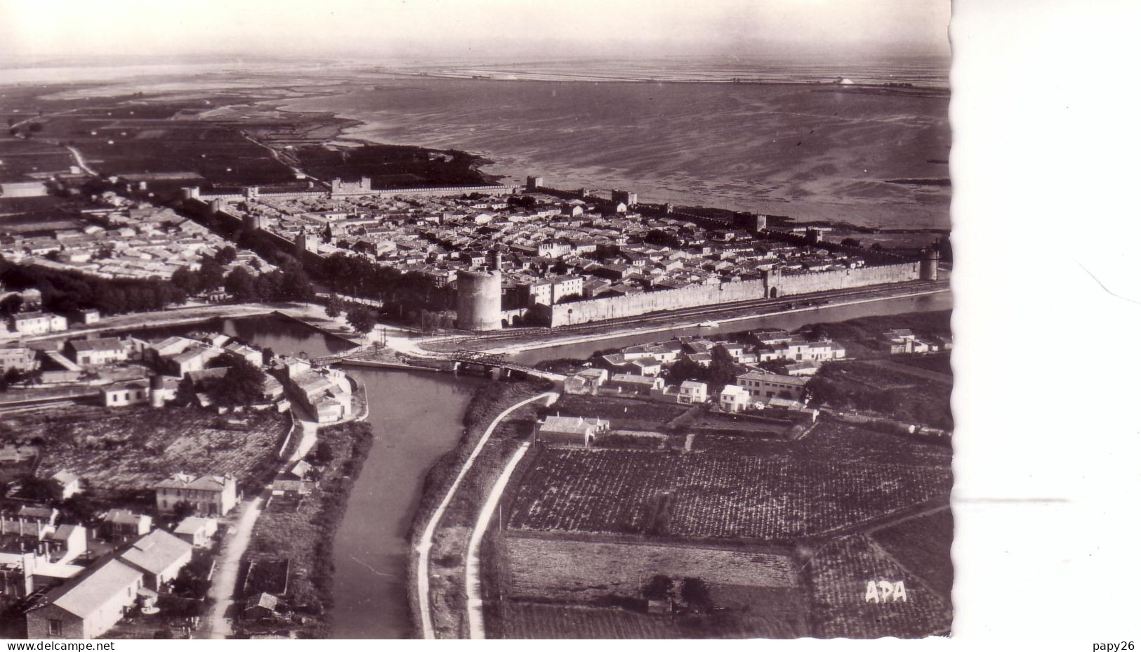 Cpsm  Aigues Mortes Vue Aerienne - Aigues-Mortes