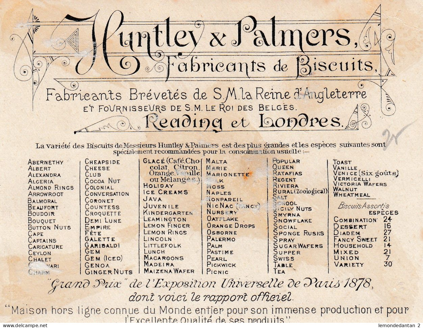 Huntley & Palmers Biscuits - Otros & Sin Clasificación