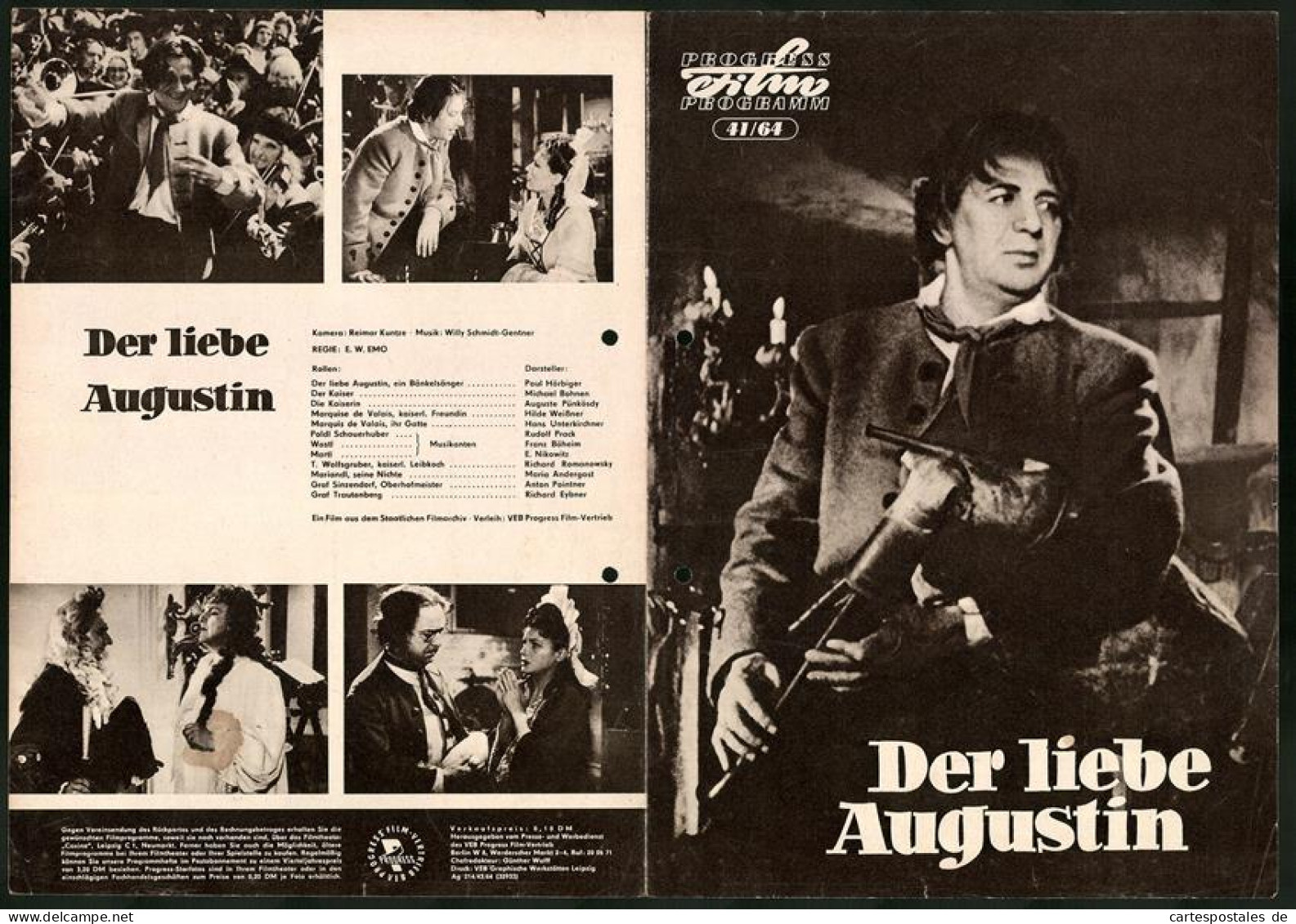 Filmprogramm PFP Nr. 41 /64, Der liebe Augustin, Paul Hörbiger, Michael Bohnen, Regie: E. W. Emo 