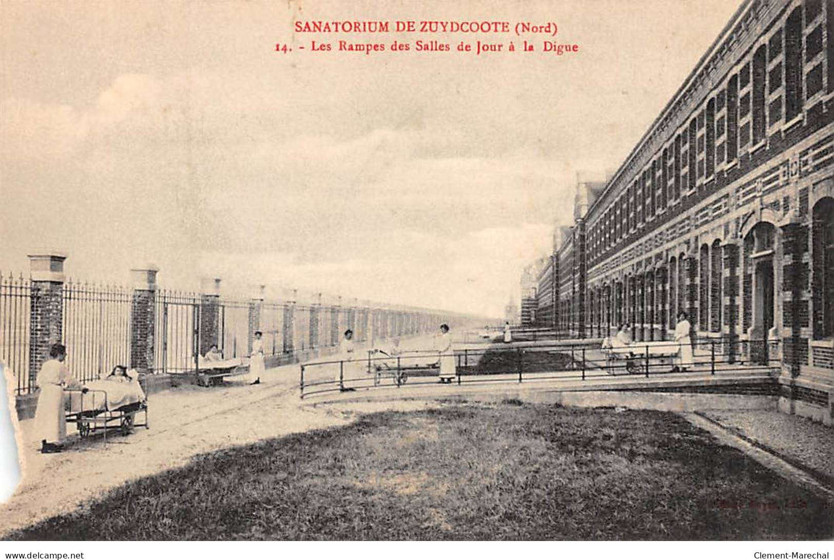 Sanatorium de ZUYDCOOTE - Les Rampes des Salles de Jour à la Digue - état