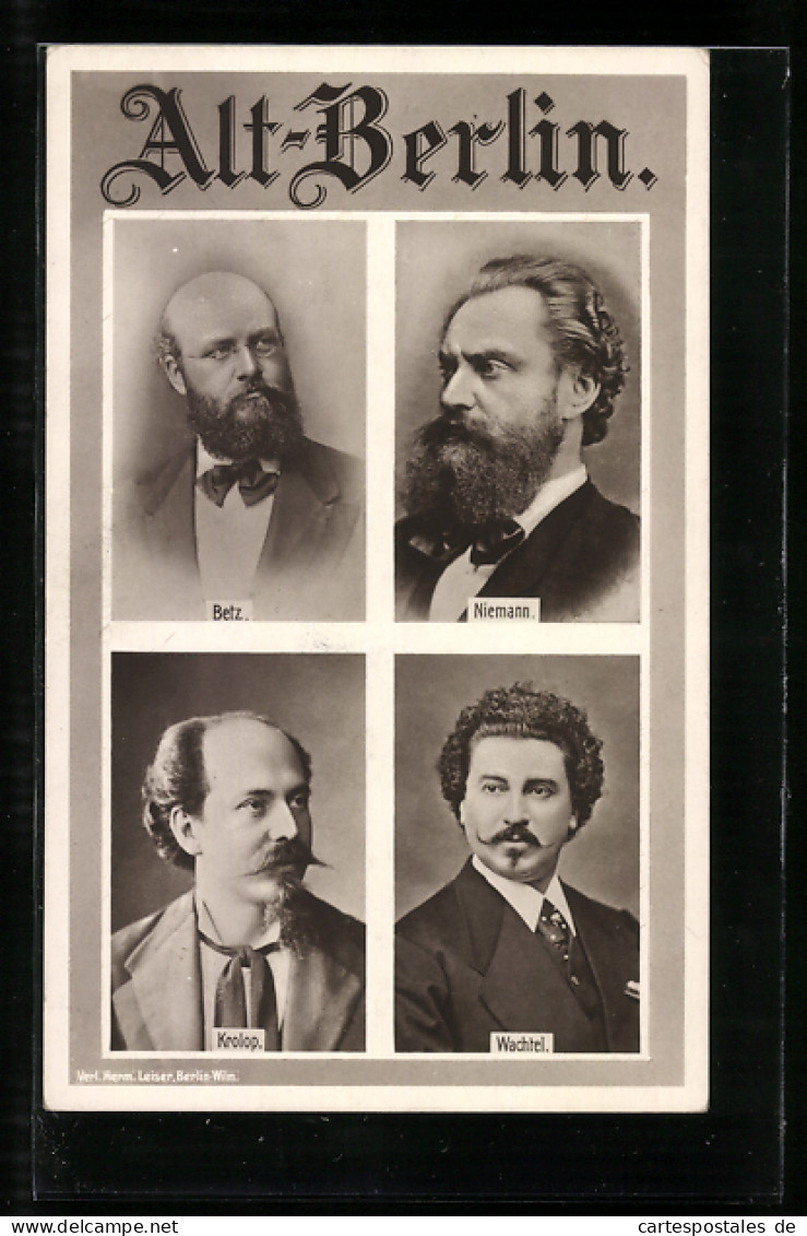 AK Portraits von Betz, Niemann, Krolop und Wachtel 
