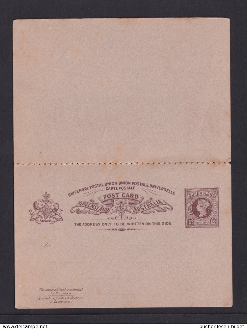 1900 - 1  1/2 P. Doppel-Ganzsache Ab Brisbane Nach Constantinopel  - Briefe U. Dokumente
