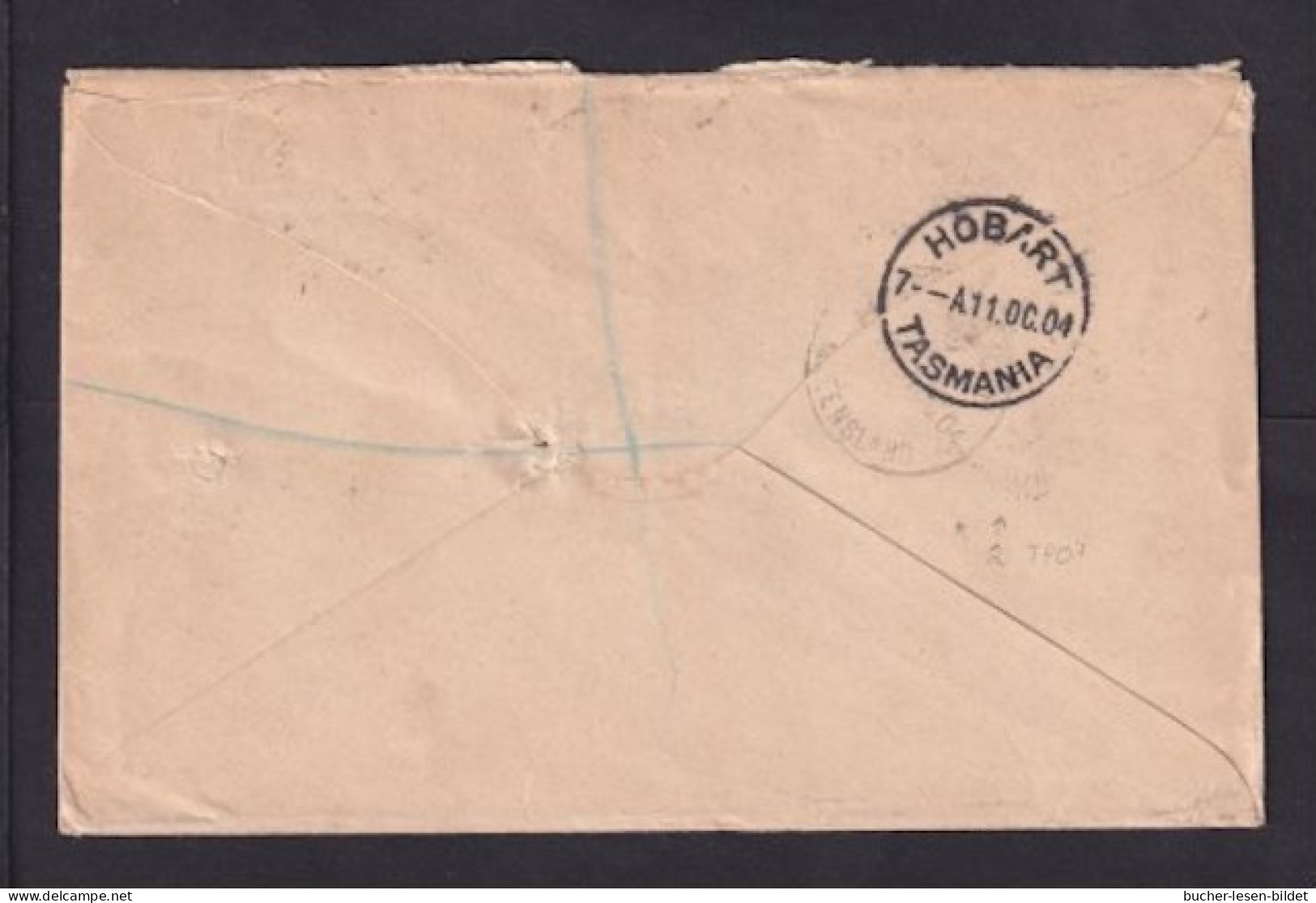 1904 - 3x 1 P. Und 2x 2 P. Auf Einschreibbrief Ab BOULIA Nach Tasmanien - Briefe U. Dokumente