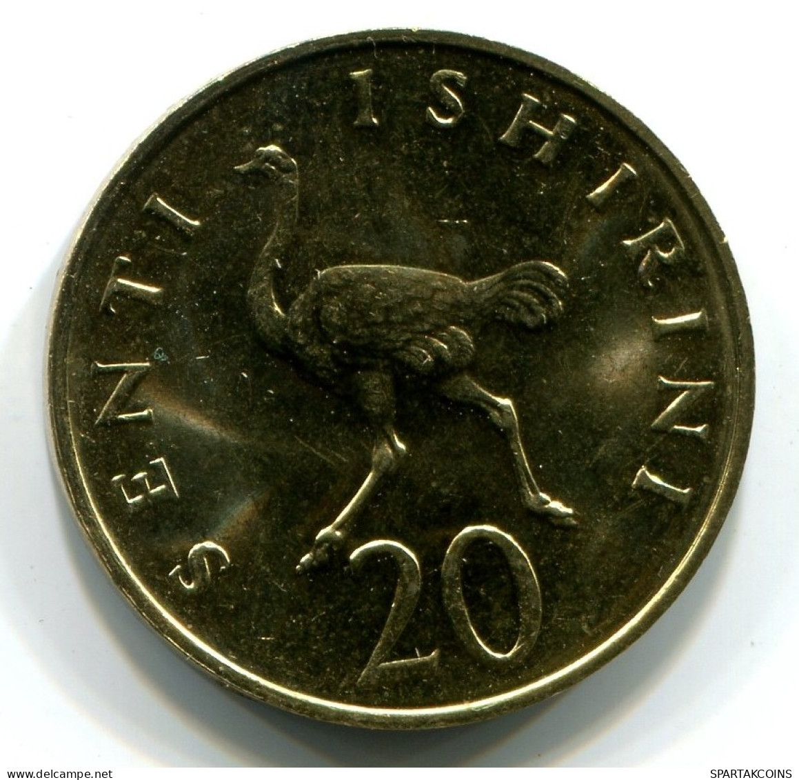 20 SENTI 1981 TANZANIA UNC Ostrich Coin #W11037.U.A