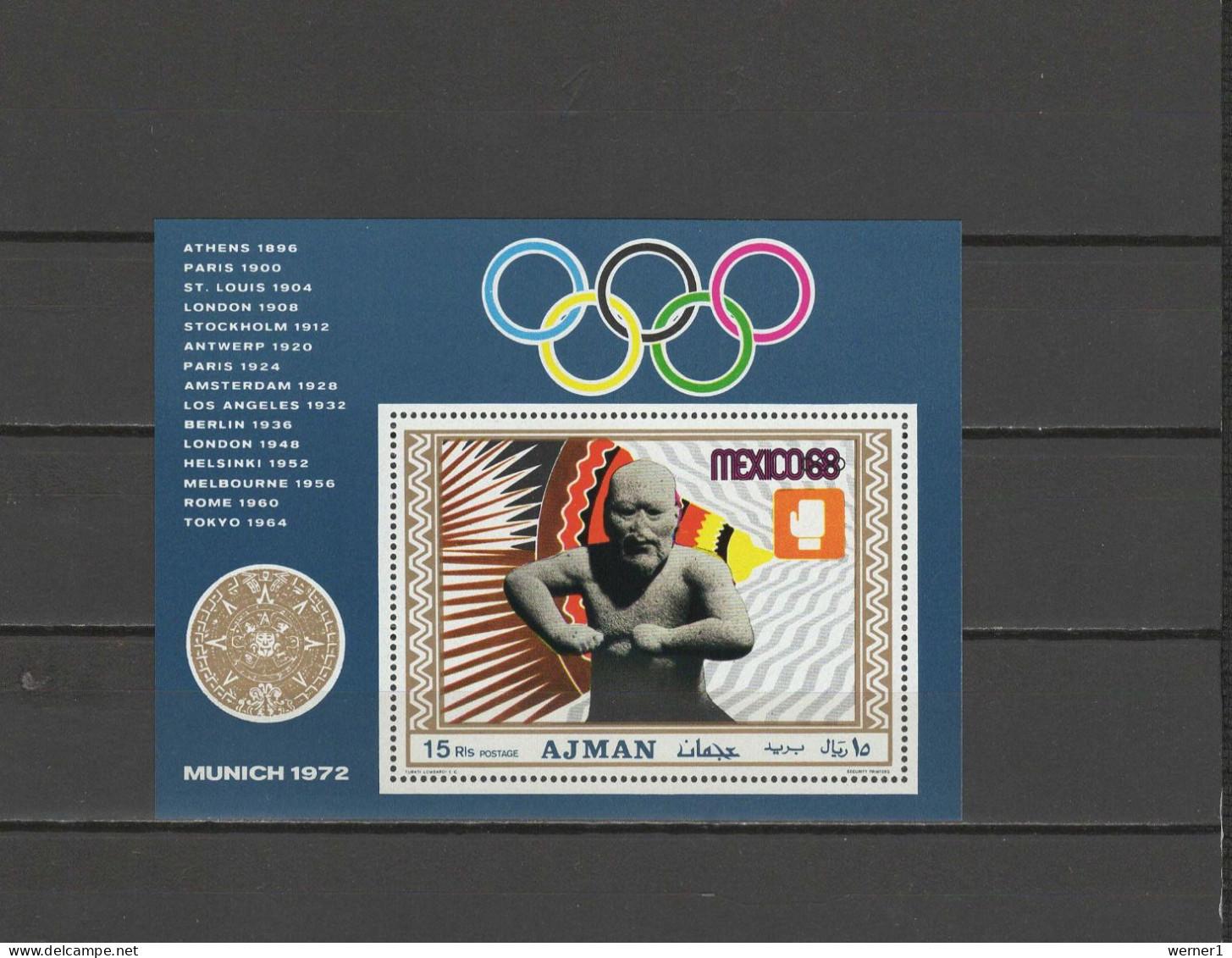 Ajman 1969 Olympic Games Mexico, S/s MNH - Ete 1968: Mexico