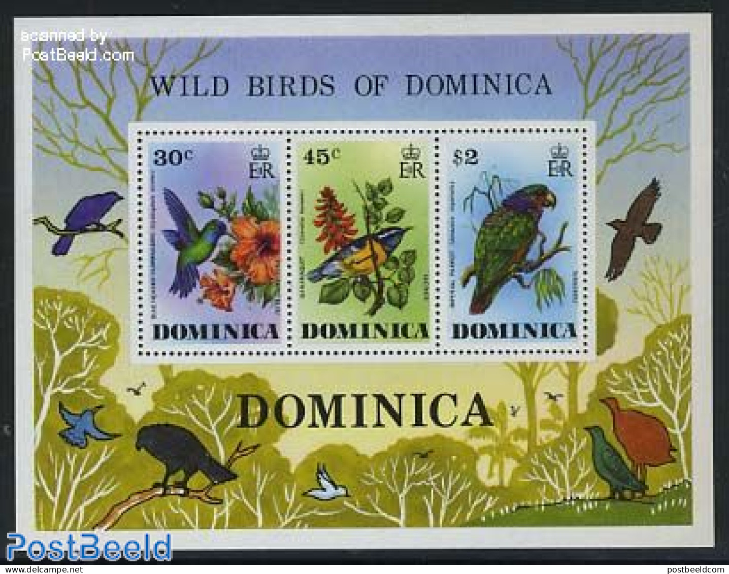 Dominica 1976 Birds S/s, Mint NH, Nature - Birds - Hummingbirds - Dominicaine (République)