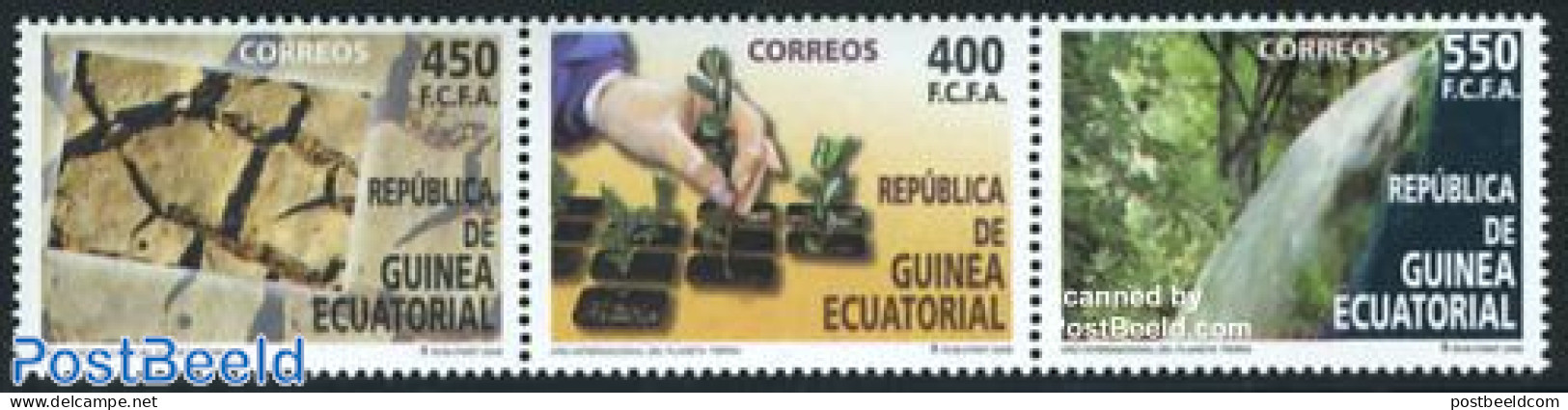 Equatorial Guinea 2008 Stop Desertification 3v [::], Mint NH, Nature - Various - Environment - Agriculture - Protection De L'environnement & Climat