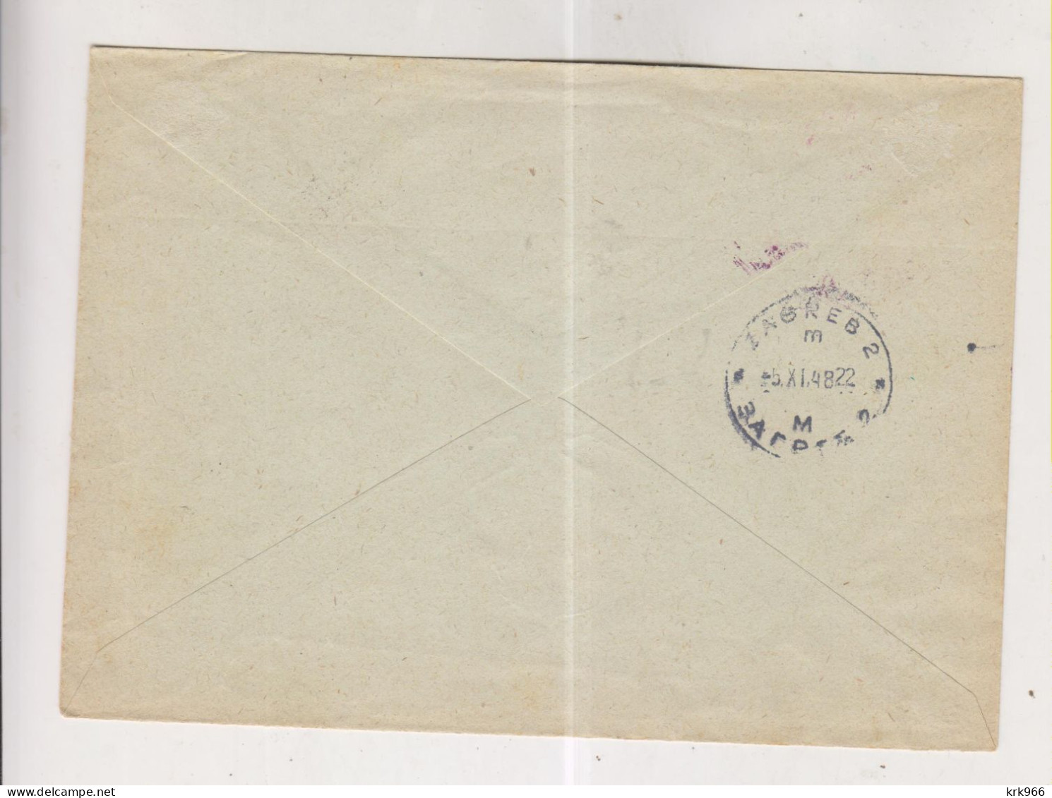 YUGOSLAVIA,1948 SPLIT Nice Cover To Zagreb Postage Due - Covers & Documents