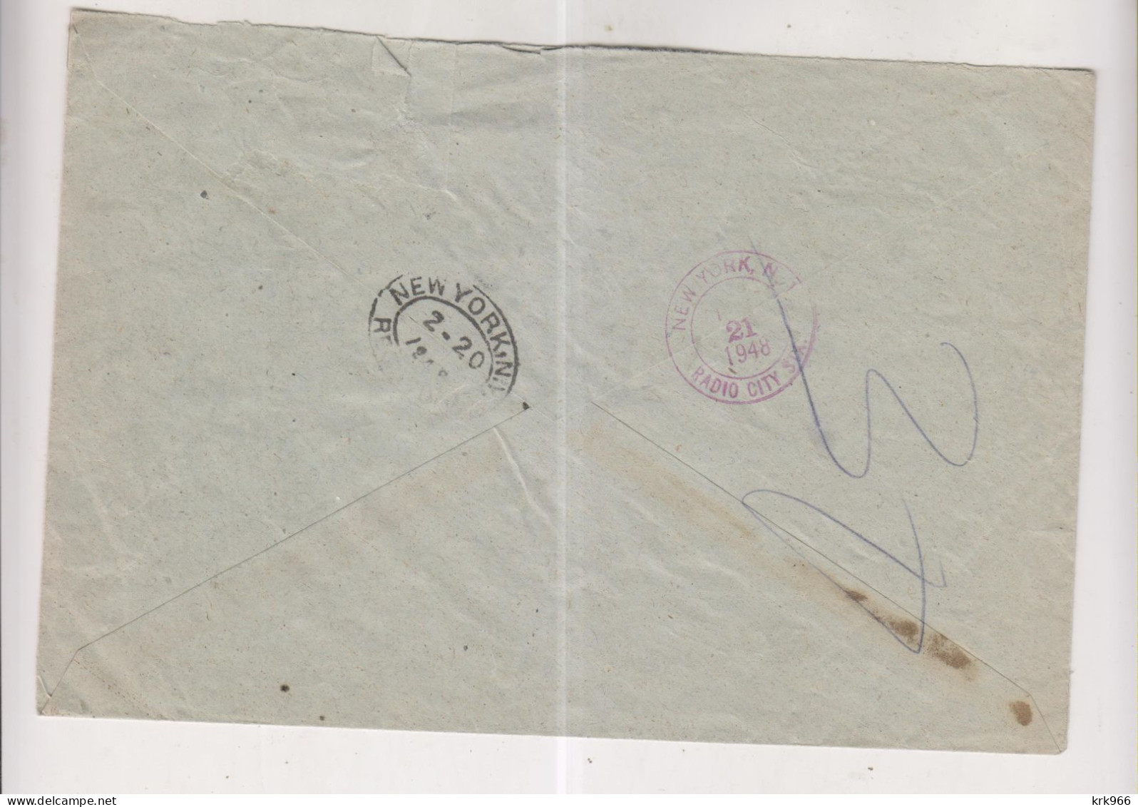 YUGOSLAVIA,1948 BEOGRAD Registered Airmail Cover To United States - Cartas & Documentos
