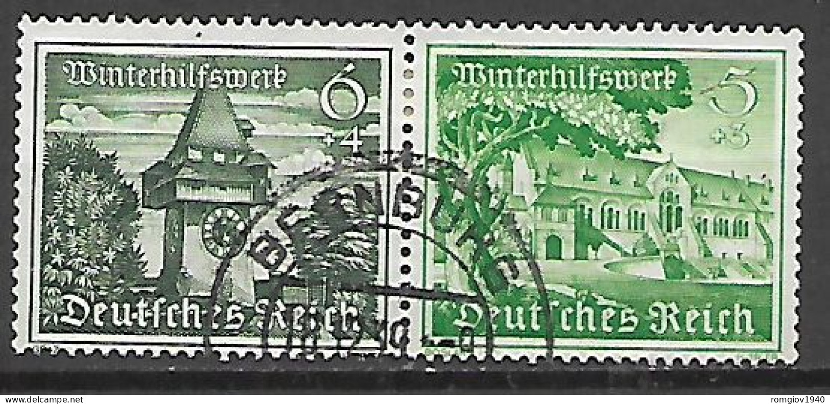 GERMANIA REICH TERZO REICH 1939 TETE.BECH   SOCCORSO INVERNALE YVERT. 656a  USATA VF - Used Stamps