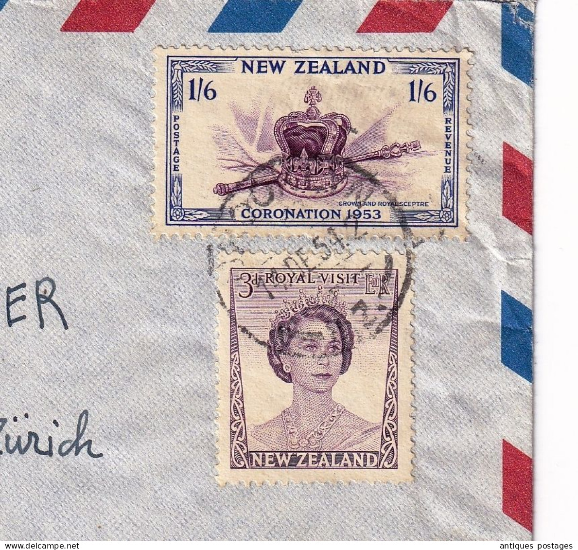 Lettre Brooklyn 1954 Wellington New Zealand Suisse Switzerland Bäretswil Nouvelle-Zélande - Briefe U. Dokumente