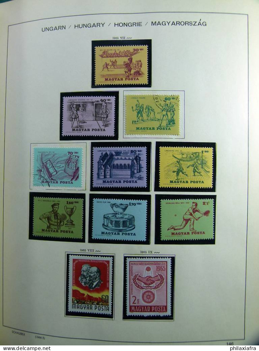 Collection Hongrie, sur album de 1964 à 1979, timbres, neuf ** et oblitéré