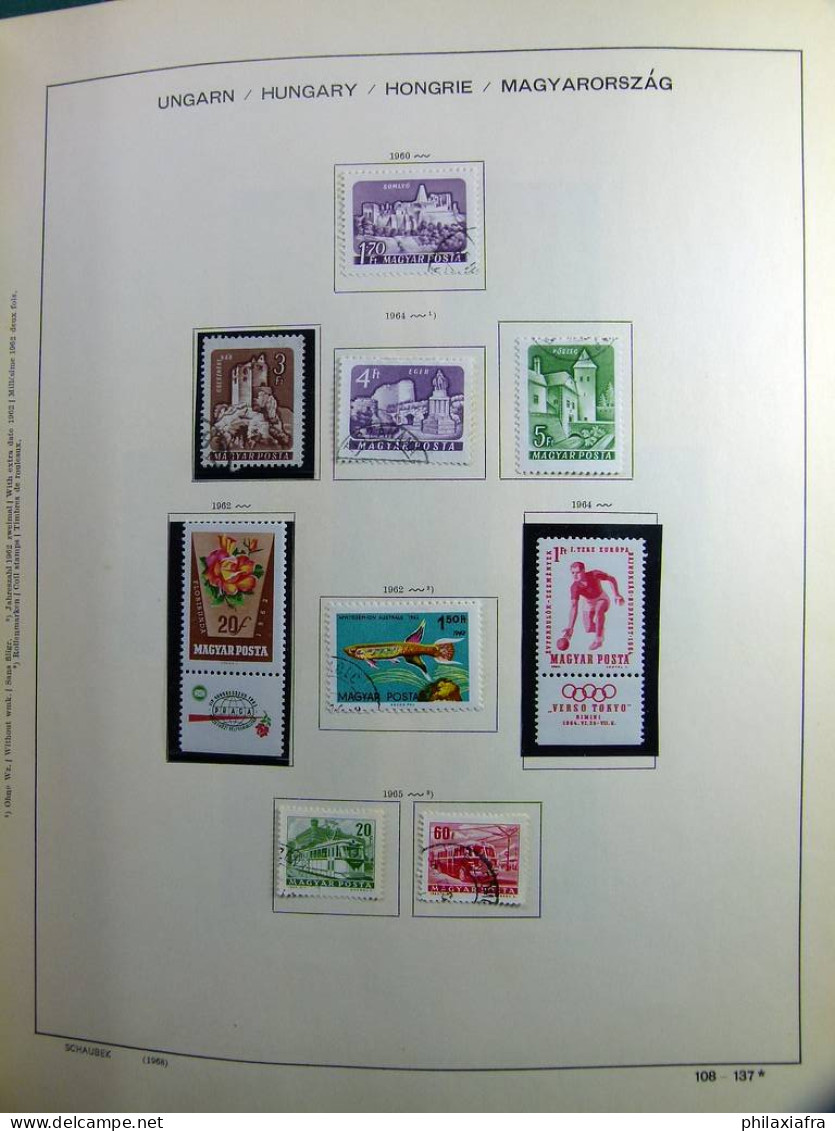 Collection Hongrie, sur album de 1964 à 1979, timbres, neuf ** et oblitéré