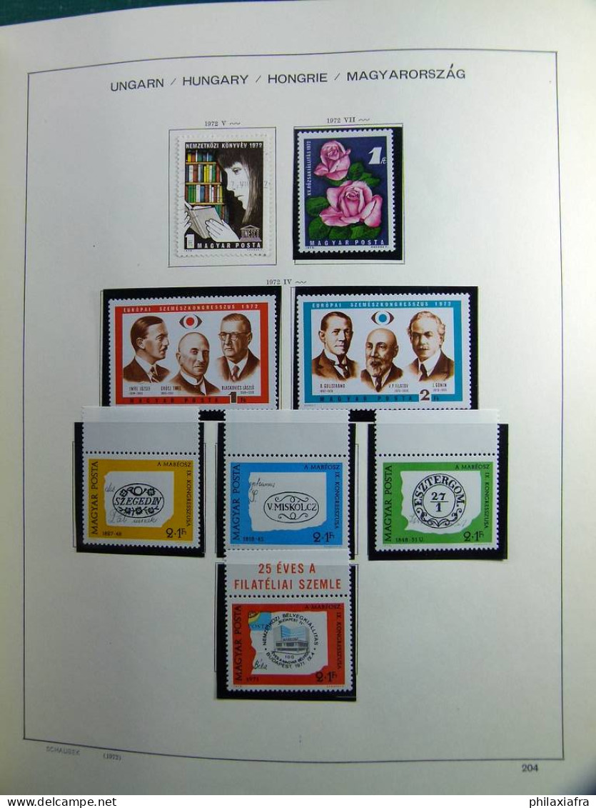 Collection Hongrie, sur album de 1964 à 1979, timbres, neuf ** et oblitéré