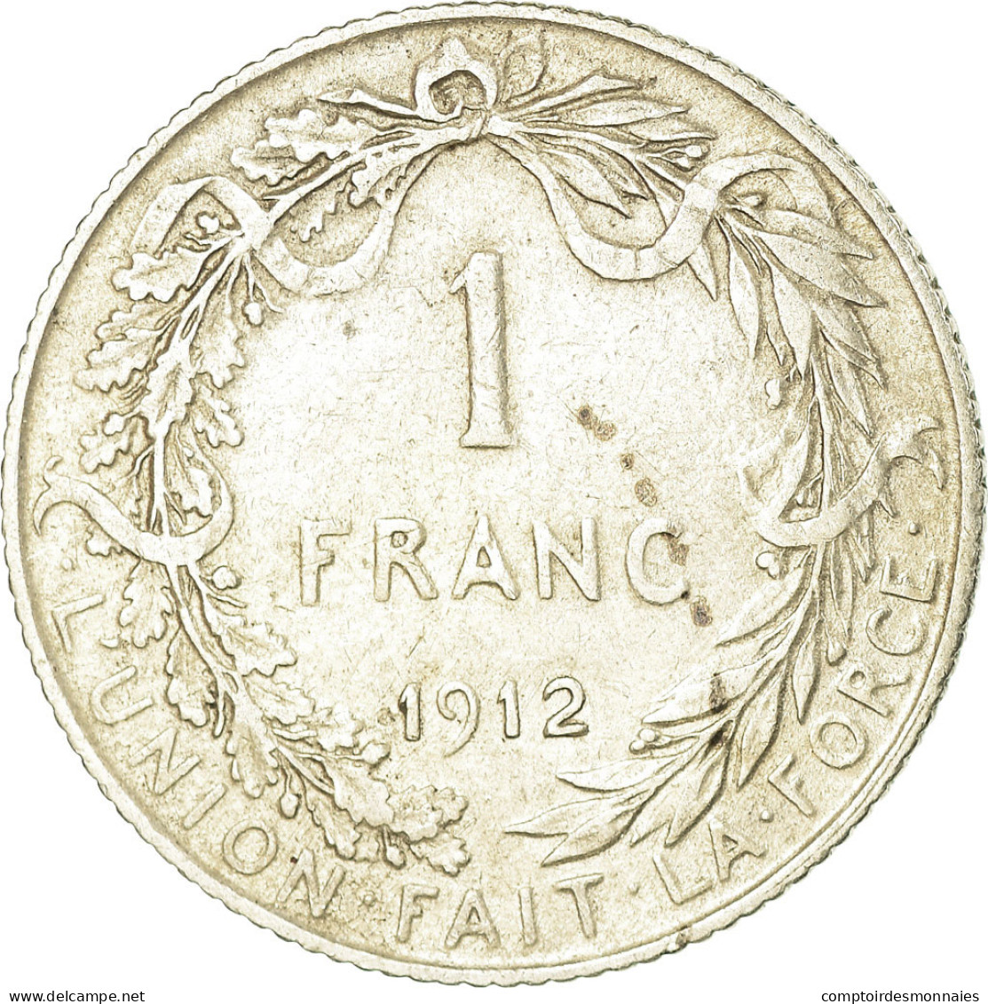 Monnaie, Belgique, Franc, 1912, TTB, Argent, KM:72 - 1 Franc