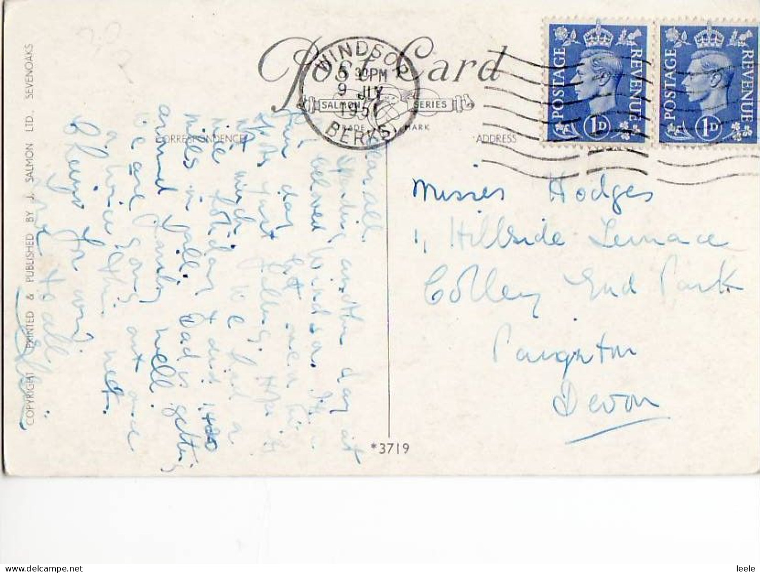 H46.  Vintage Postcard.  East Terrace,  Windsor Castle. - Windsor Castle
