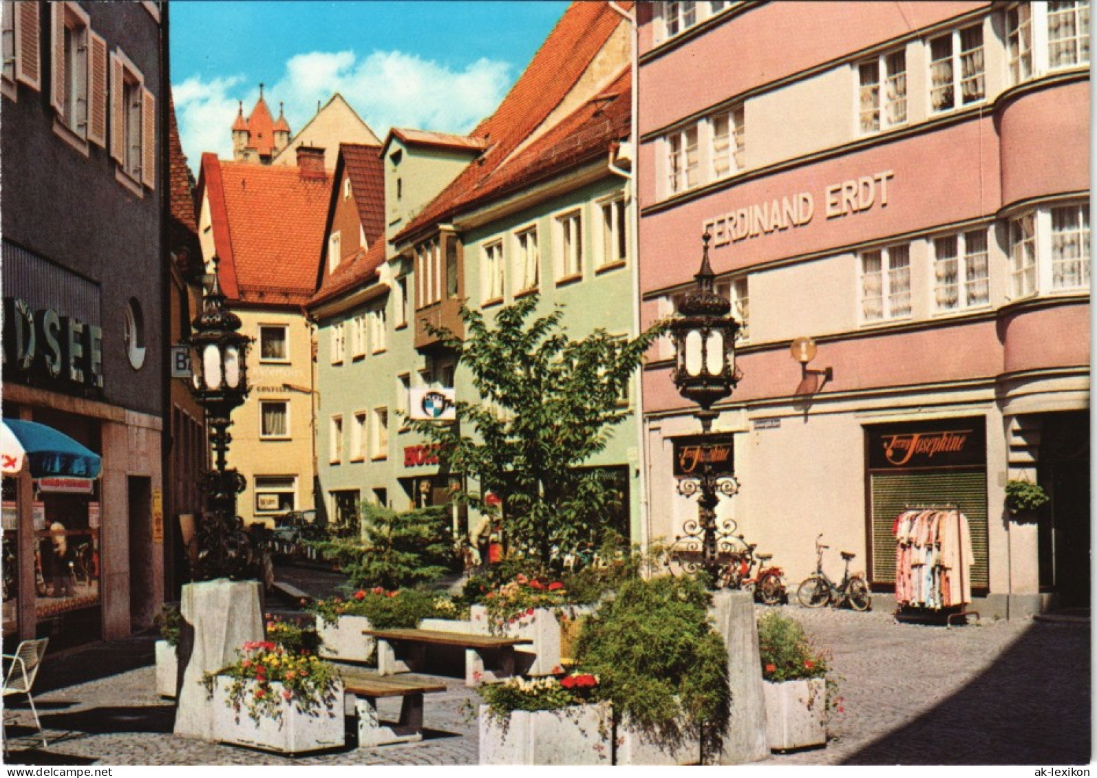 Ansichtskarte Kaufbeuren Salzmarkt (Fußgängerzone) Geschäfte 1990 - Kaufbeuren