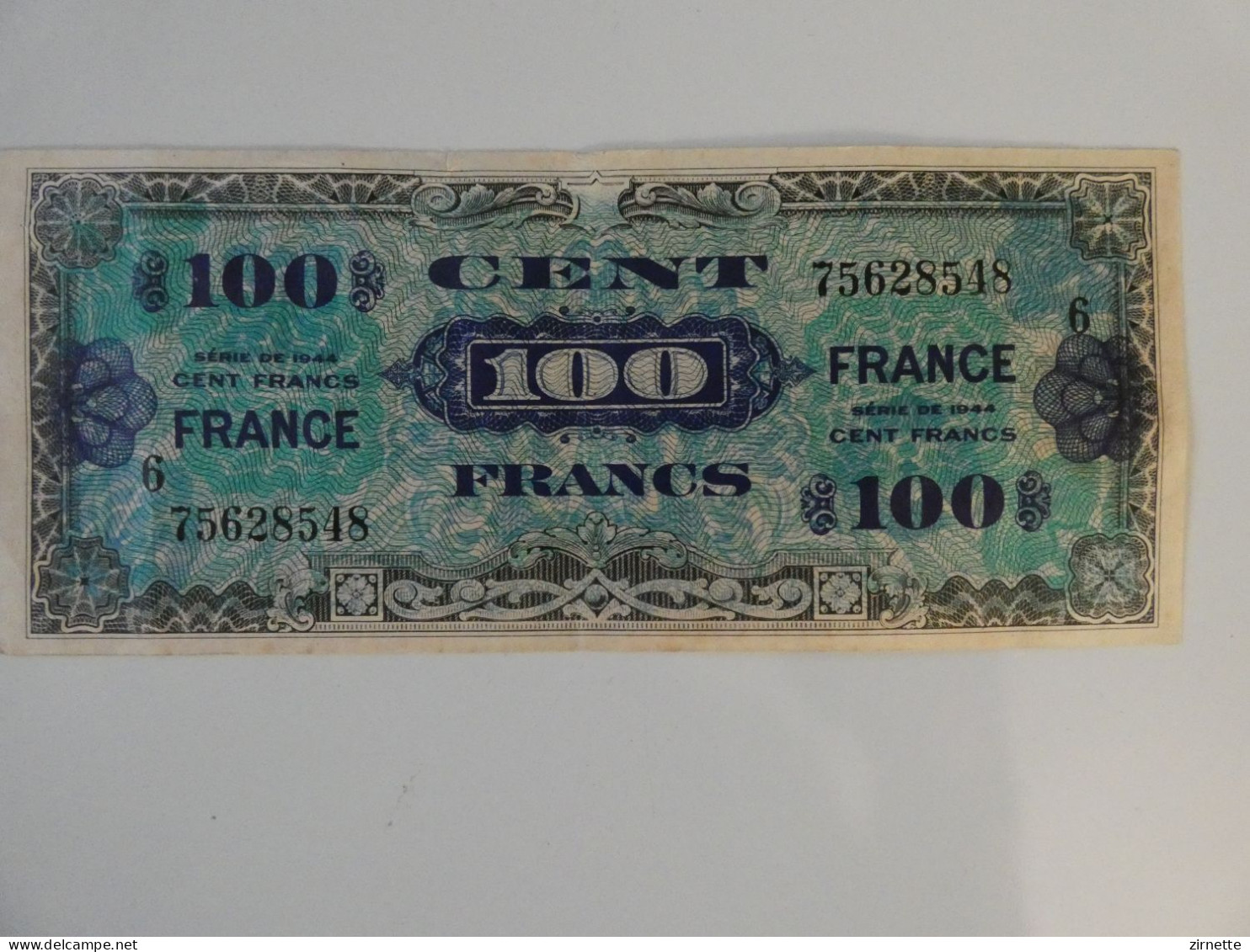 Billets De 100 Francs 1944/45 Verso FRANCE Série 10 Et Série 6. Lot De 4 - 1945 Verso Francia