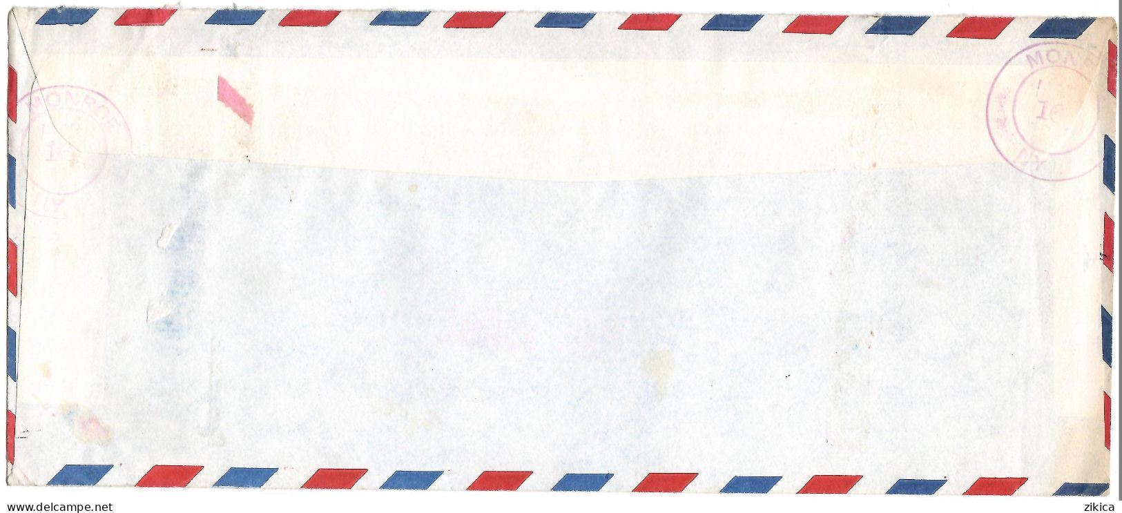 United States REGISTERED Letter Via Yugoslavia 1977 Monroe NY - Storia Postale