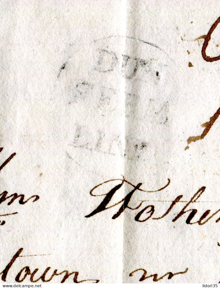 "GROSSBRITANIEN" 1805, Vorphila-Brief Mit K1 "DUNFERMLINE", Rueckseits L1 "ELLON" (L2037) - ...-1840 Precursori