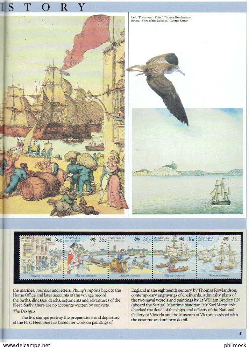 38P - Très beau livre illustré en Anglais avec boitier "The Collection of 1987 Australian Stamps" complet