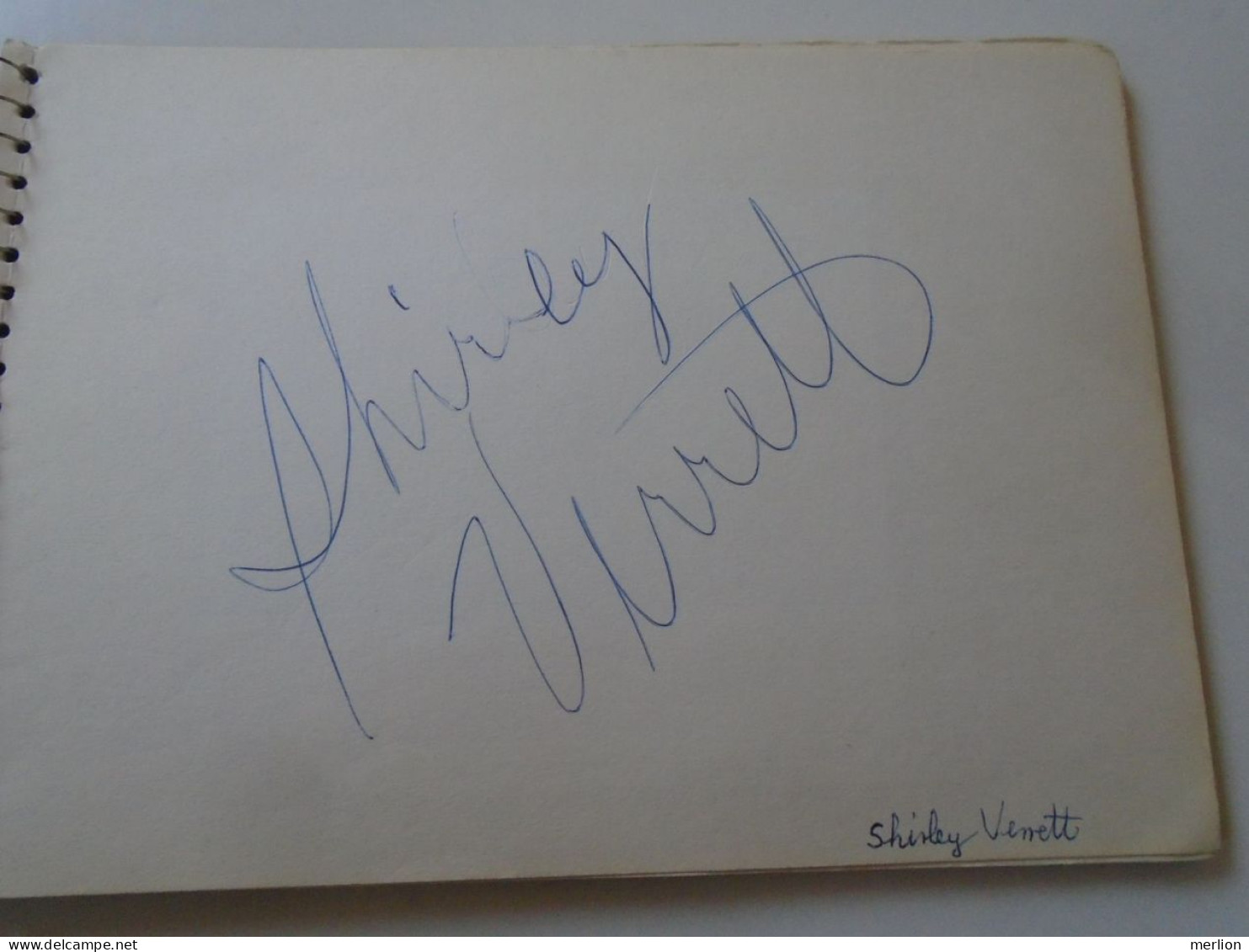 D203341  Signature -Autograph  -  Shirley Verrett  -  American Opera Singer - Mezzo Soprano 1981 - Singers & Musicians