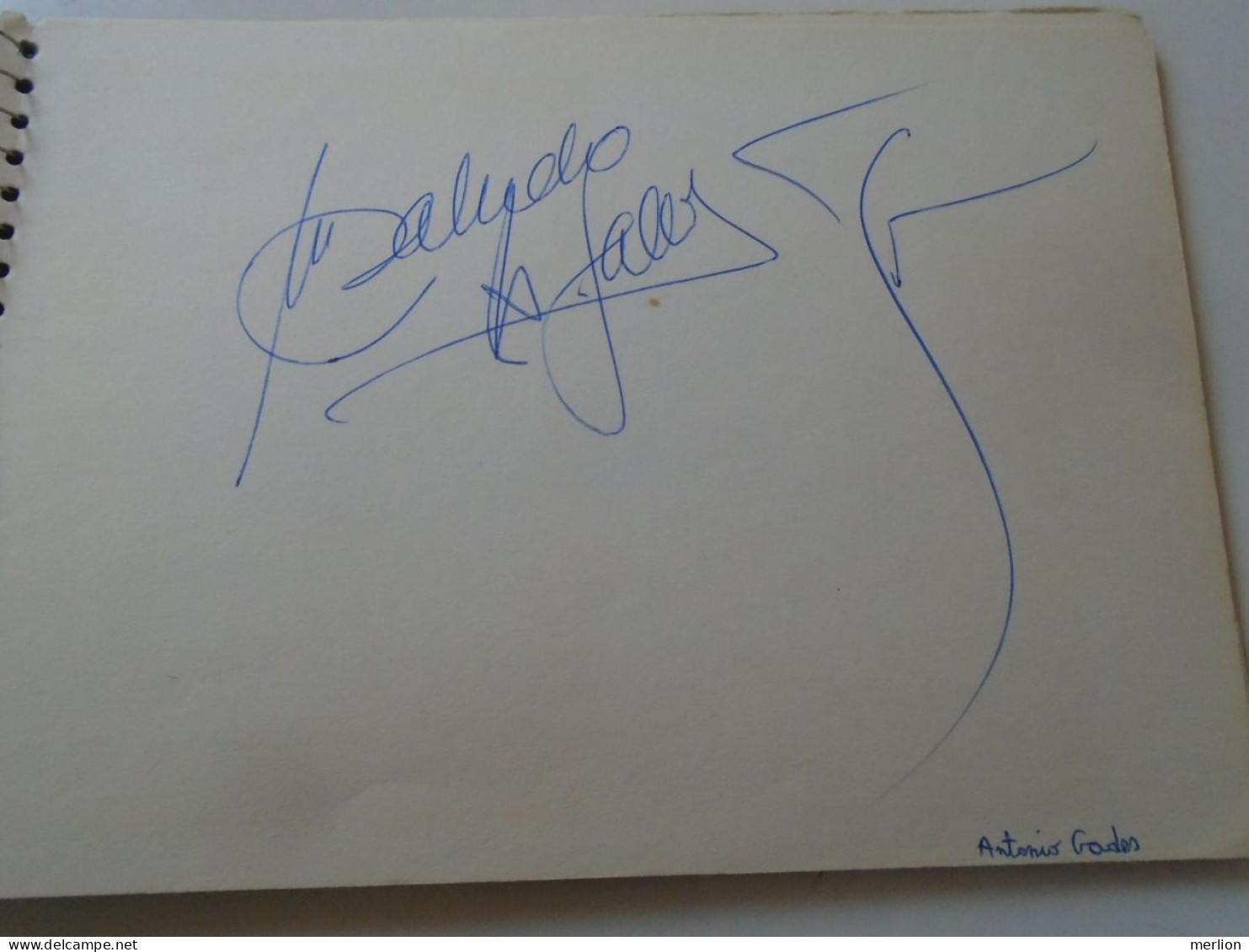 D203346  Signature -Autograph  -  Antonio Gades  - Spanish Flamenco Dancer And Choreographer 1981 - Zangers & Muzikanten