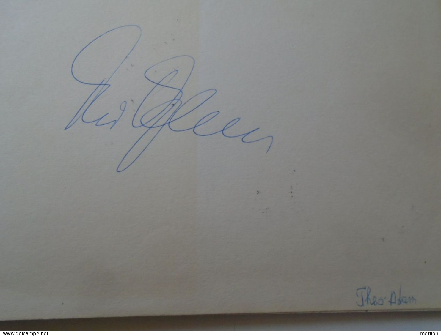 D203351  Signature -Autograph  -   Theo Adam - Opera Singer - Bass Baritone - Wagner, Bayreuth , Saatsoper Dresden  1981 - Singers & Musicians