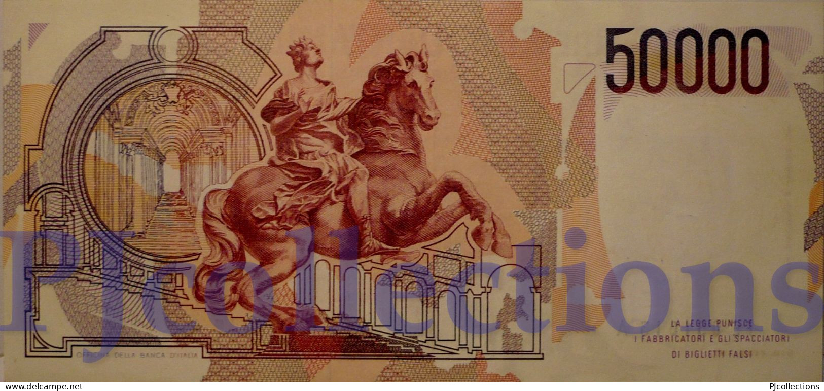 ITALIA - ITALY 50000 LIRE 1992 PICK 113c XF+ RARE GOOD SERIAL NUMBER "FE 051015" - 50000 Lire