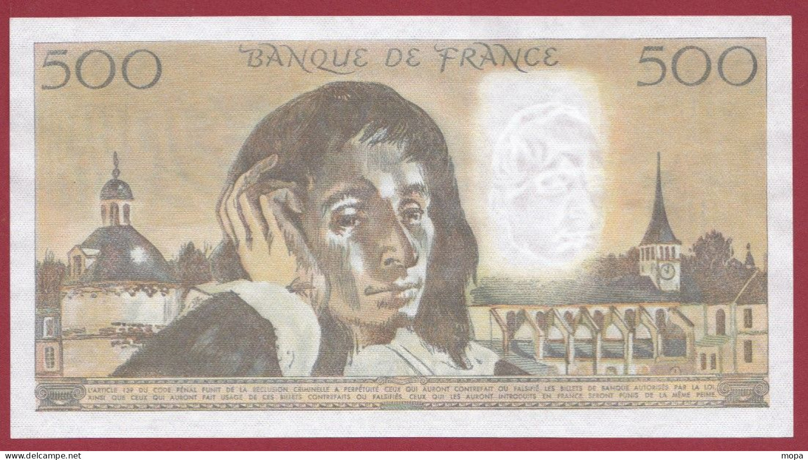 500 Francs "Pascal"- Du 05/07/1984.C--Alph U.207- 1 TROU D EPINGLE --SUP-- (969) - 500 F 1968-1993 ''Pascal''