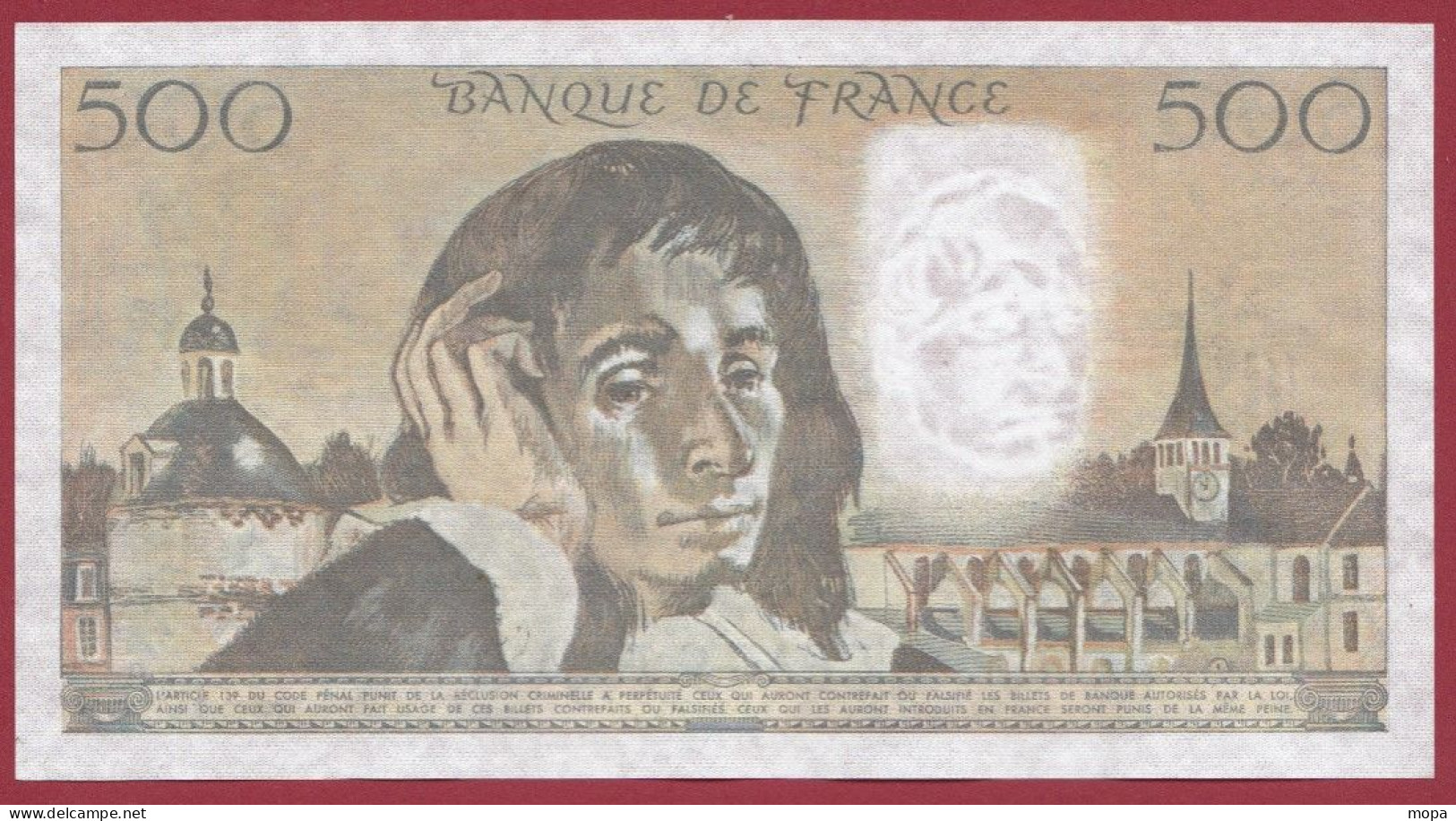 500 Francs "Pascal"- Du 07/01/1982.C--Alph X.149- Dans L 'état -- (970) - 500 F 1968-1993 ''Pascal''