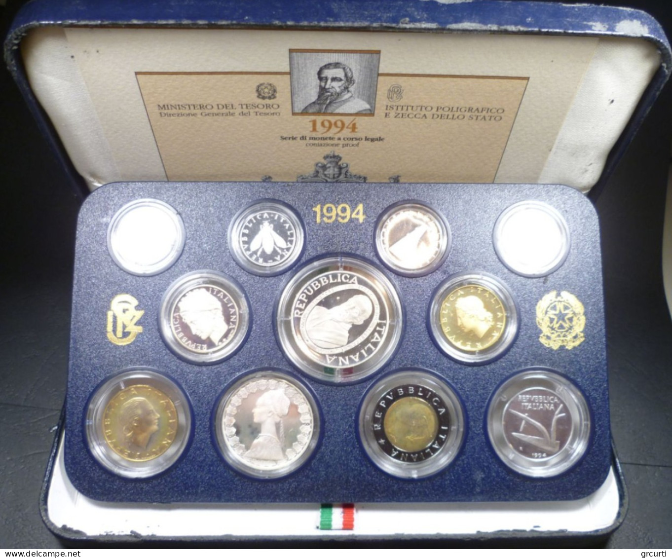 Italia - Serie Zecca Proof 1994 - 11 Valori - KM# PS11 - Gig# S.21/P - Mint Sets & Proof Sets