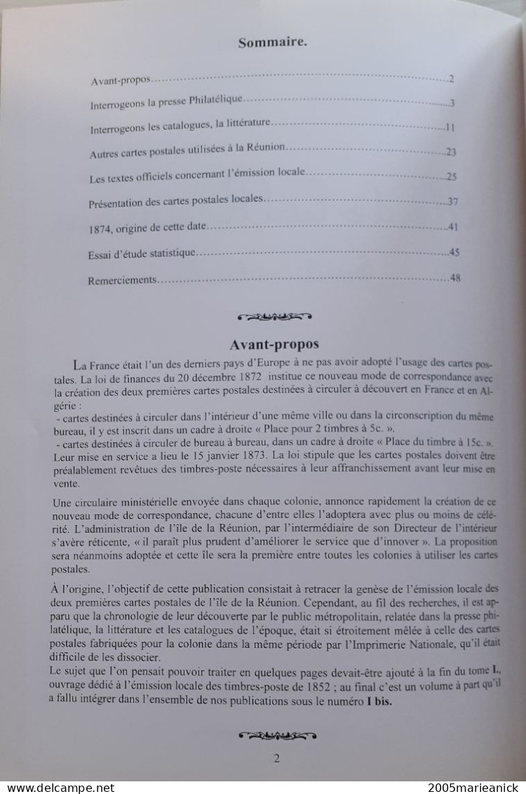 ILE DE LA RÉUNION Tome I.bis - 1875 - LES CARTES POSTALES PROVISOIRES Et Autres CARTES POSTALES PRÉCURSEURS. - Otros & Sin Clasificación